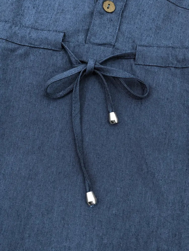 Blue Modest Maxi Dress ✨